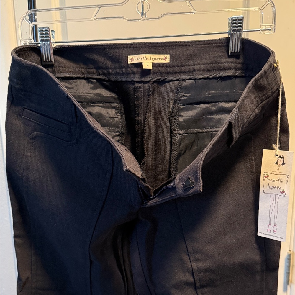 Nanette Lepore Elegant Black Women's Trousers - Picture 2 of 7